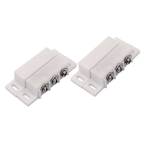 SpzcdZa 2Sets Magnetic Reed Switch Normally Open Closed NC NO Door Alarm Window Security/Magnetic Door Switch/Magnetic Contact Switch/Reed Switch for GPS,Alarm or Other Device,DC 5V 12V 24V Light - Image 1
