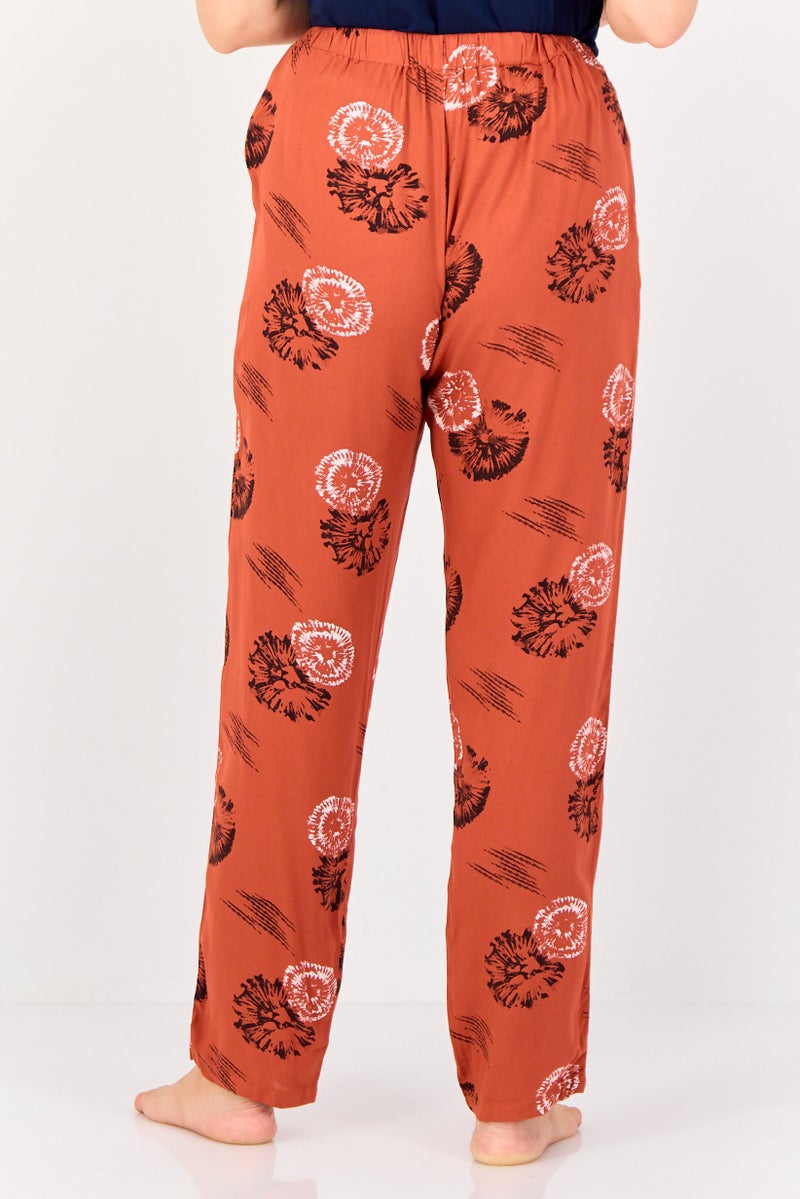 zivame Women Floral Print Drawstring Pajama Pants, Multicolor - Image 2