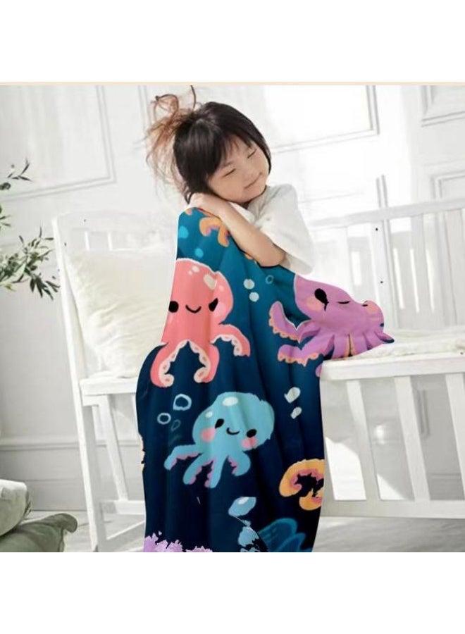 عام بطانية رقيقة من الفانيلا الكرتونية للأطفال أو الطلاب (دافئة ومريحة ومناسبة للنوم والألعاب) 100 سم * 150 سم - Image 4