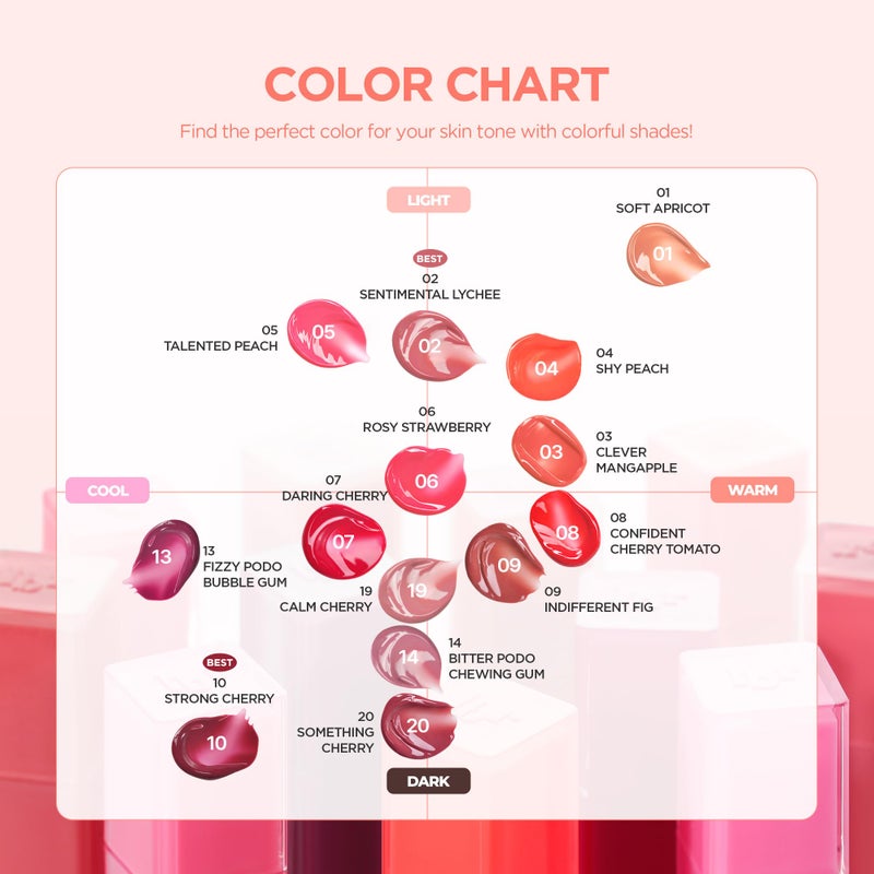 lilybyred تلوين الشفاه الليلي من lilybyred Bloody Liar | صبغة شفاه كورية لامعة، لون زاهي وعصيري، لمعان شراب، مرطب، يدوم طويلاً ومقاوم للتلطخ، غير لزج، خفيف الوزن، 0.14 أونصة (01 مشمش ناعم) - Image 5