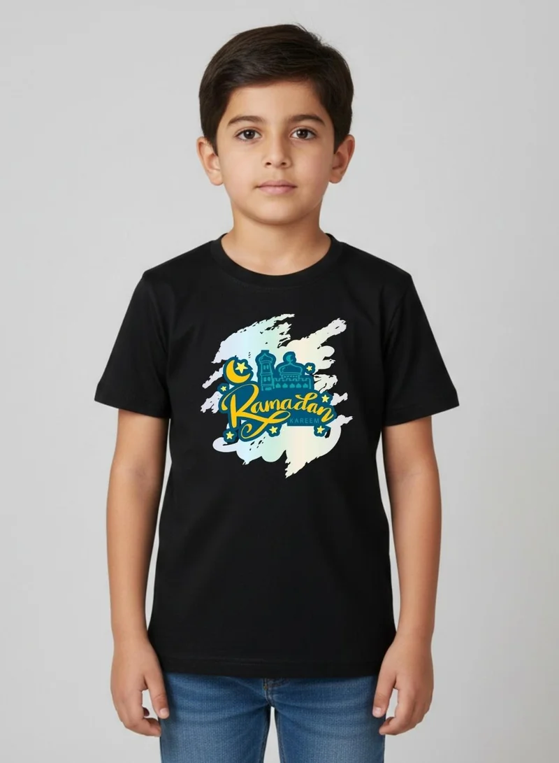 babyqlo Unisex Kids Ramadan Festival Cotton Printed T-Shirt