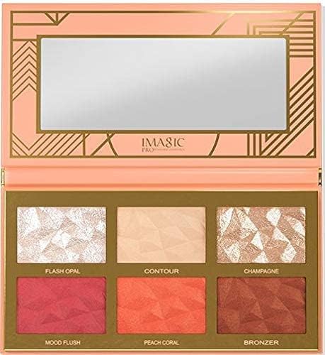 SKINPLUS 6 Color Highlight  Blush  Contour Palette FA126 24g - Image 1