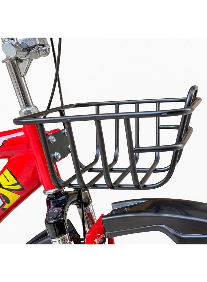 بي ام اكس دراجة أطفال ومراهقين 20 بوصة (أعمار 6-15 سنة) - تعليق أمامي، فرامل قرصية، سلة أمامية، اسلاك ملونة، مقعد خلفي مريح - Image 3