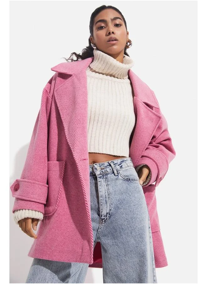 جون June Low Sleeve Oversize Coat Pink