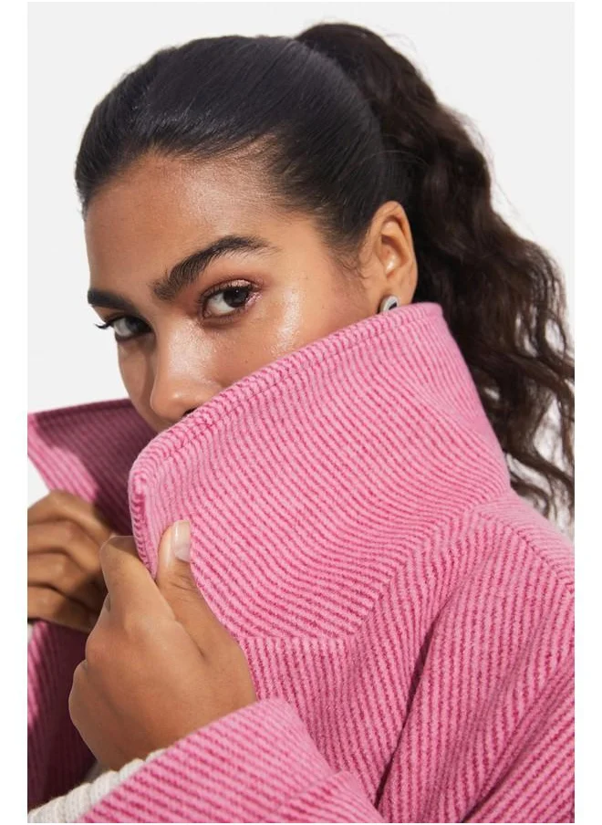 جون June Low Sleeve Oversize Coat Pink