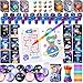 BenLouis 168Pcs Outer Space Themed Party Favors Space Alien Coloring Books Crayons Sticker Stampers Set Bulk Classroom Prizes for Kids Astronaut Planet Birthday Party Goodie Bags Fillers - Image 2