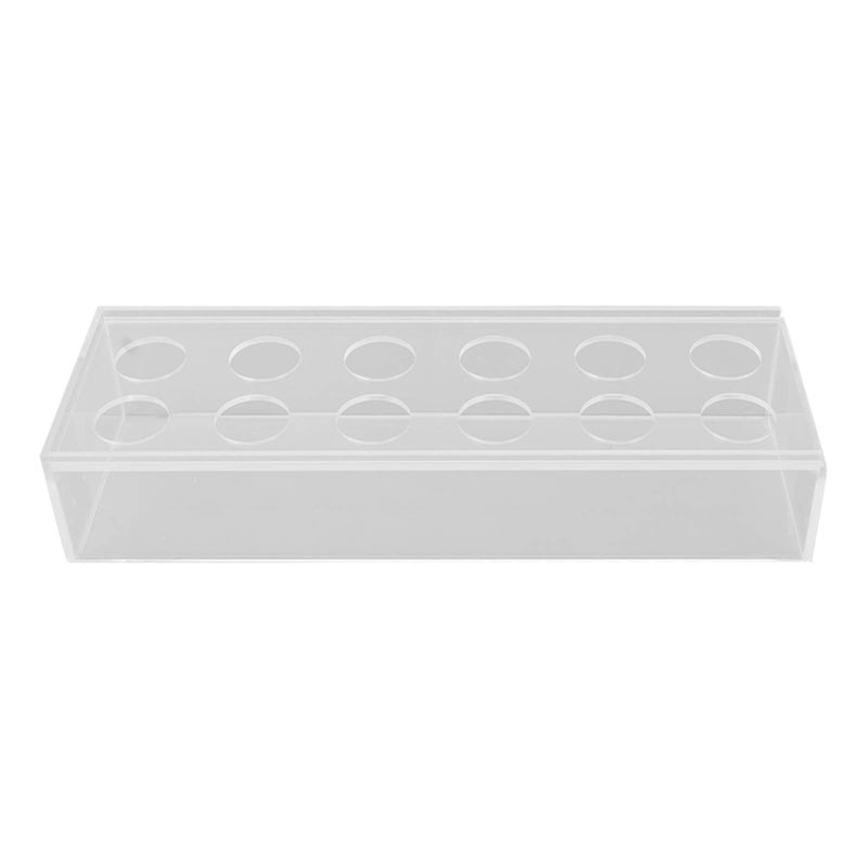 Clear Acrylic Flower Vase Multi Holes Elegant Decorative Long Rectangle Vase for Wedding Home Dining Table Decor 30cm/11.7in - Image 1