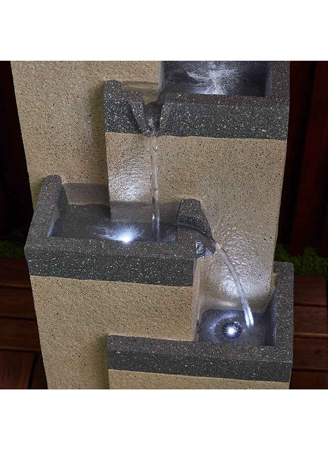 Home Box Adele Modern 4-Tier Outdoor Fountain with LED 29 x 24 x 49.5 cm  - Image 3