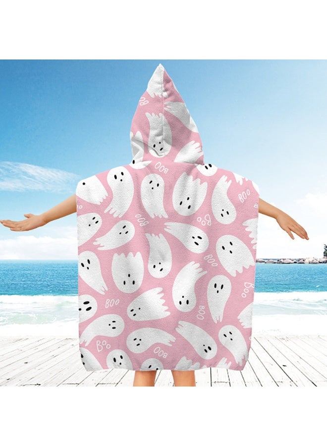 NIBEMINENT Kids Hooded Towel Cape - Microfiber Swim & Beach Bathrobe, Super Absorbent & Quick-Dry Towel for Children (60x60cm) - Image 1