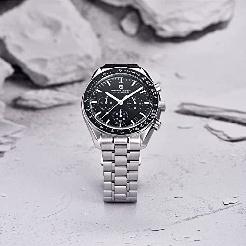 LACZ DENTON Pagani Design PD1701V6 Men's Quartz Watches Men Chronograph Stainless Steel Sports Watches for Mens Waterproof Wristwatches Japan VK63 Movement - Image 3