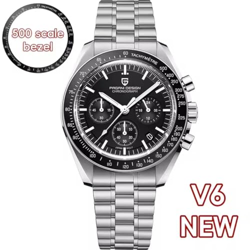 LACZ DENTON Pagani Design PD1701V6 Men's Quartz Watches Men Chronograph Stainless Steel Sports Watches for Mens Waterproof Wristwatches Japan VK63 Movement - Image 2