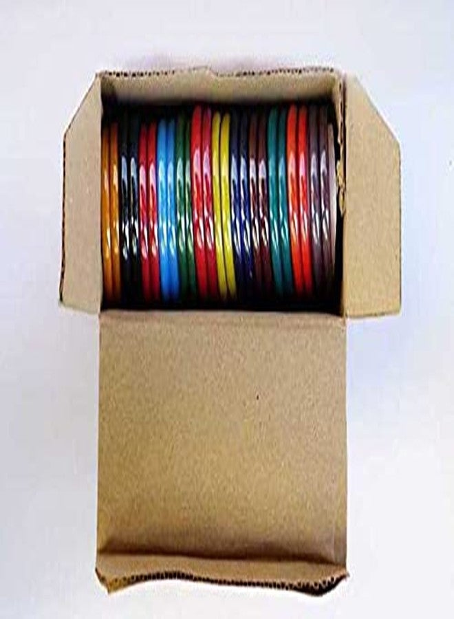 Virya Multi Color Glossy Glass Plain Bangle Kada Set For Women,Traditional Designer Glass Kada for Women,Girls (Pack of 24) (2-8) - Image 3