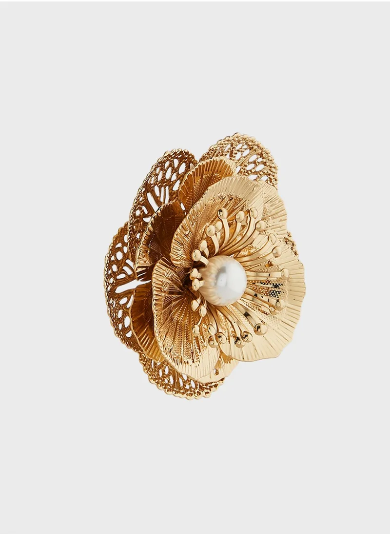 Ella Limited Edition Statement Floral Pearl Earrings