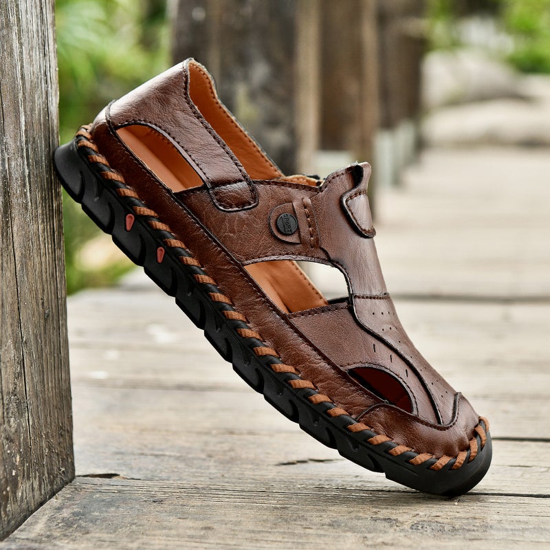 Men's Genuine Leather Casual Sandals 2024 Summer - Image 3