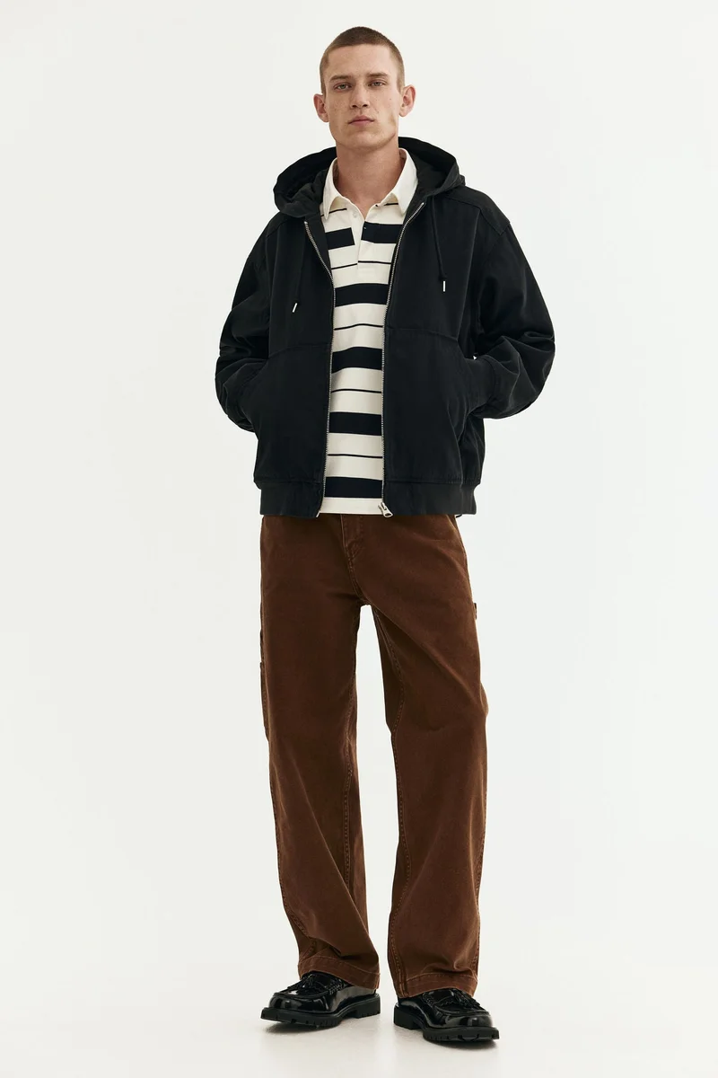 H&M Loose Fit Hooded canvas jacket