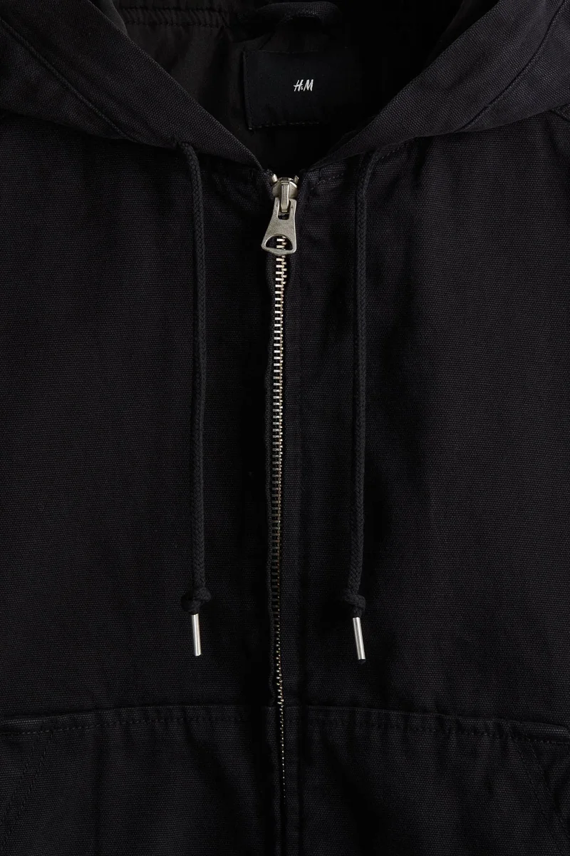 H&M  Loose Fit Hooded canvas jacket for Men | Best Price UAE