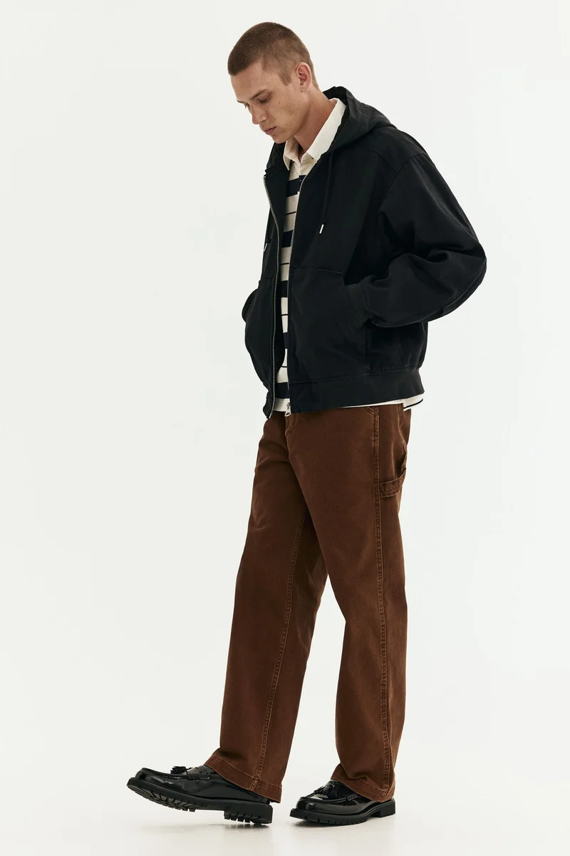H&M  Loose Fit Hooded canvas jacket for Men | Best Price UAE