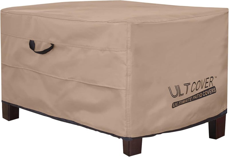 ULTCOVER غطاء مقاوم للماء لأريكة ��لحديقة، مربع الشكل، لطاولات جانبية خارجية، أبعاد 32 بوصة طولًا × 25 بوصة عرضًا × 18 بوصة ارتفاعًا - Image 1