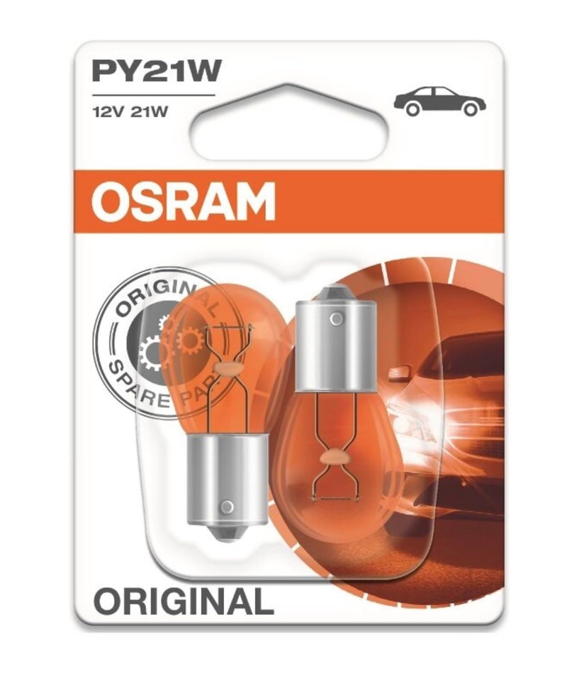 OSRAM مصابيح OSRAM القياسية - PY21W 12V 21W (581) برتقالي BAU15s - 7507-02B - Image 2