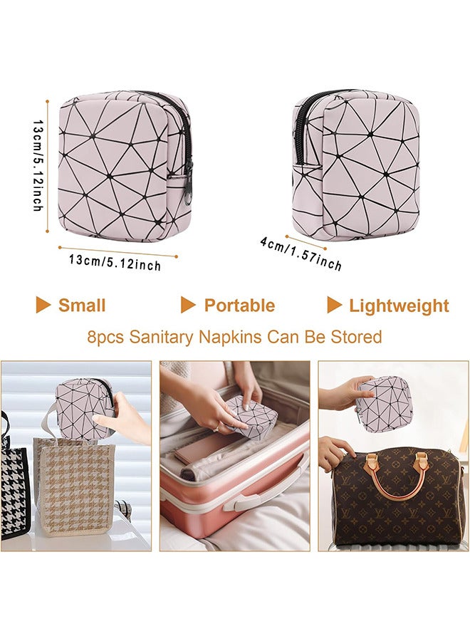 Depend 3 Pieces Sanitary Napkin Organizer Menstrual Bag Zip Menstrual Pad Bag Portable Sanitary Napkin Organizer Purse Tampon Holder Teenage Menstrual Bags For Girls Ladies First Period Gifts For Girls - Image 2