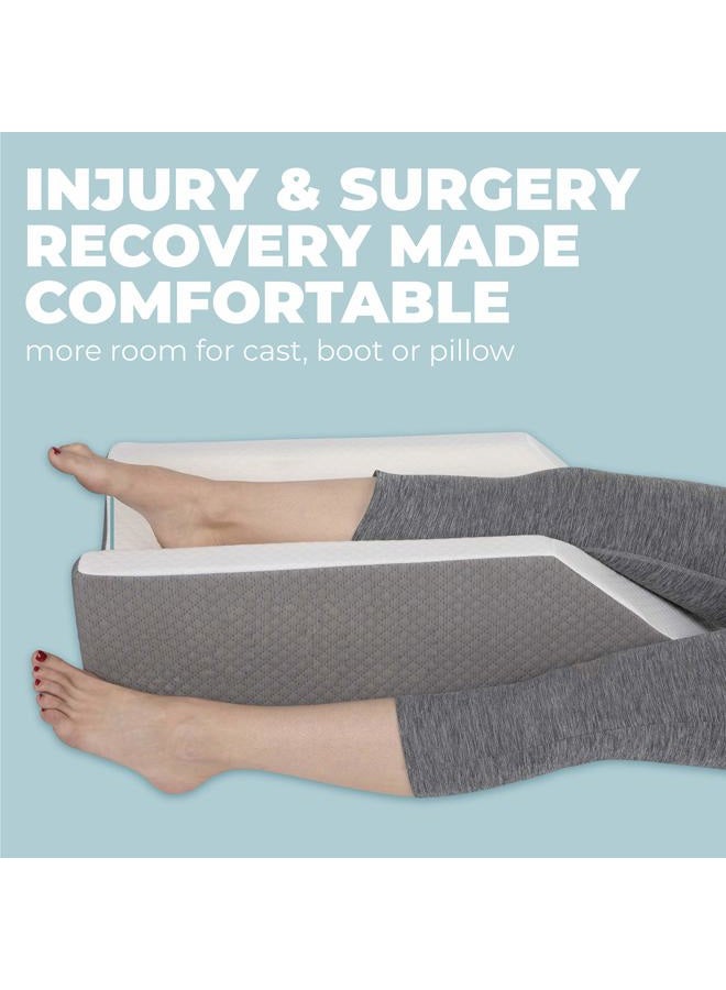 Kölbs Single Leg Elevation Pillow | Post Surgery Leg Pillow | Stylish Chic Jacquard Cover | Wedge Pillow for Sleeping | Ankle Knee and Leg Support Pillow for Injury After Surgery - Image 2