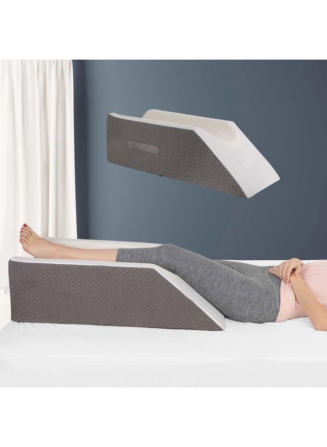 Kölbs Single Leg Elevation Pillow | Post Surgery Leg Pillow | Stylish Chic Jacquard Cover | Wedge Pillow for Sleeping | Ankle Knee and Leg Support Pillow for Injury After Surgery - Image 1