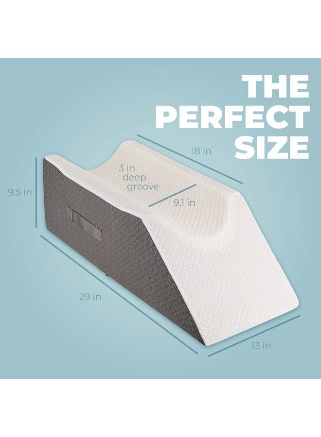 Kölbs Single Leg Elevation Pillow | Post Surgery Leg Pillow | Stylish Chic Jacquard Cover | Wedge Pillow for Sleeping | Ankle Knee and Leg Support Pillow for Injury After Surgery - Image 3