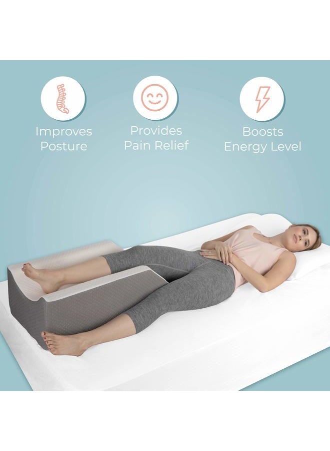 Kölbs Single Leg Elevation Pillow | Post Surgery Leg Pillow | Stylish Chic Jacquard Cover | Wedge Pillow for Sleeping | Ankle Knee and Leg Support Pillow for Injury After Surgery - Image 4