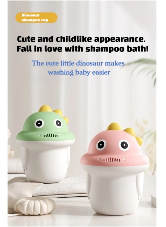 Generic - Dinosaur Baby Bath Rinse Cup – 600ML Shampoo Rinser with Handle, BPA-Free Toddler Shower Cup for Bathing & Hair Washing, Cute Bathroom Accessory for Babies & Kids - Image 1