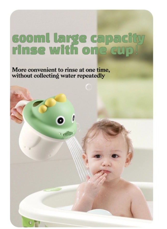 Generic - Dinosaur Baby Bath Rinse Cup – 600ML Shampoo Rinser with Handle, BPA-Free Toddler Shower Cup for Bathing & Hair Washing, Cute Bathroom Accessory for Babies & Kids - Image 1
