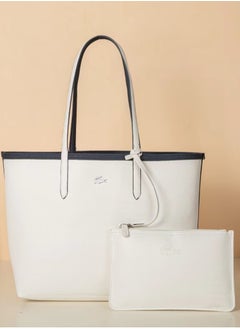 LACOSTE Lacoste Women's Double sided Two tone Large Capacity Handbag, Fashionable Multi functional, Deep Blue/White  - Image 2