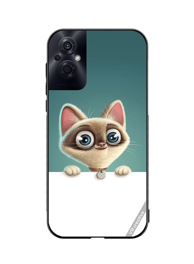 VR CREATIVE Protective Case Cover For Oppo Reno8 Z Cute Cat Design Multicolour - Image 1