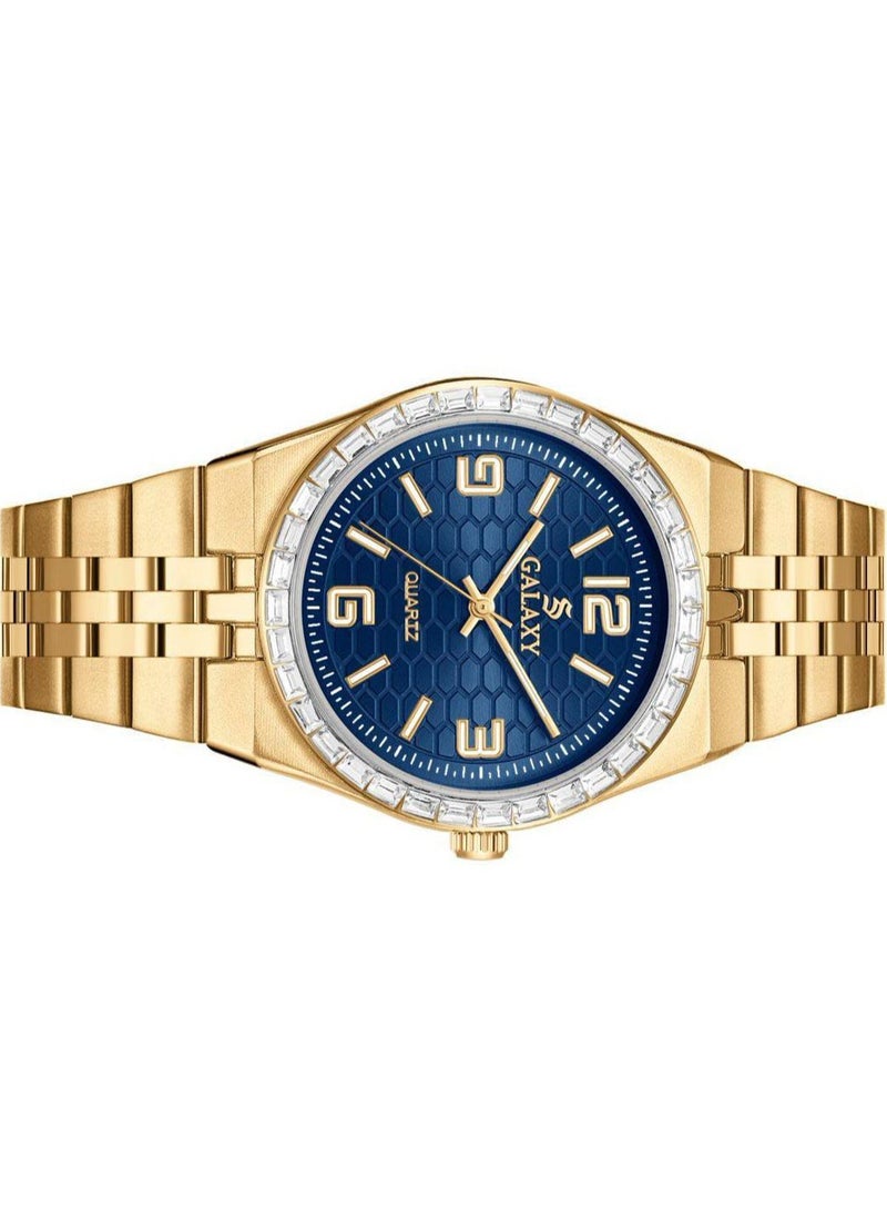 جالاكسي ساعة جالكسي GS-2398 للجنسين، ساعة معصم تناظرية، هيكل من الفولاذ المقاوم للصدأ، تصميم كلاسيكي أنيق، ساعة للارتداء اليومي - Image 3