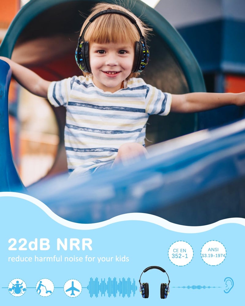 ZOHAN EM030 Kids Ear Protection, Noise Cancelling Headphones Ear Muffs for Autism Sensory, Safety Noise Reduction Hearing Protection for Monster Truck/Concerts/Fireworks/Air Shows - Image 3