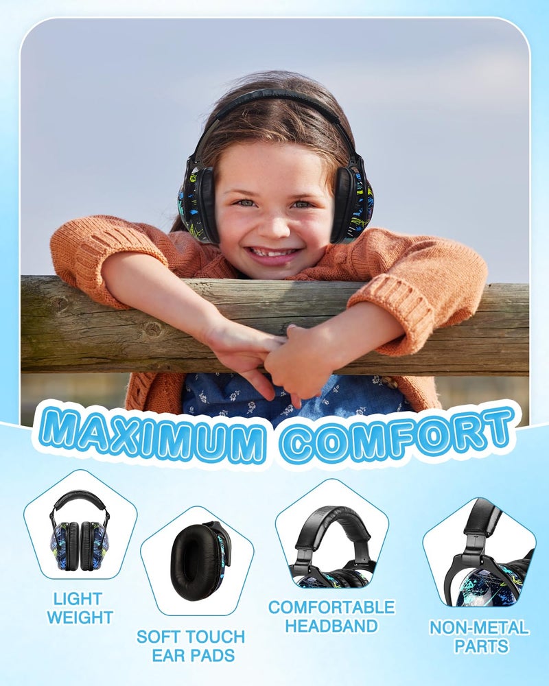 ZOHAN EM030 Kids Ear Protection, Noise Cancelling Headphones Ear Muffs for Autism Sensory, Safety Noise Reduction Hearing Protection for Monster Truck/Concerts/Fireworks/Air Shows - Image 4