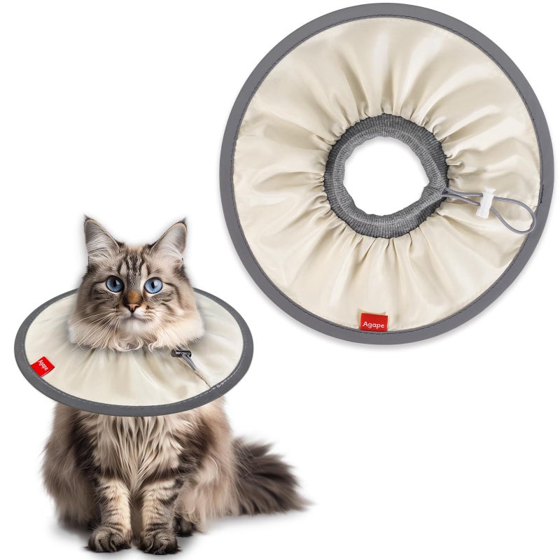 Agape Comfortable Cat Cone, Lightweight Cat Cone Collar Soft, Recovery Collar for Cats After Surgery to Stop Licking & Scratching, Protective E Collar for Small, Medium, and Large Cats for Wound Care - Image 1