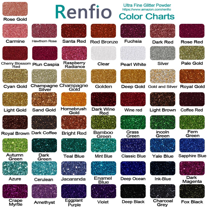Renfio Ultra Fine Glitter Powder Metallic Resin Glitter 2.11 Oz (60g) PET Flakes Crafts Sequins 1/128" 0.008" 0.2mm Epoxy Chips Flakes for Tumblers Slime Roses Decoration - Eggplant Purple - Image 3