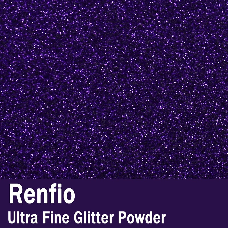 Renfio Ultra Fine Glitter Powder Metallic Resin Glitter 2.11 Oz (60g) PET Flakes Crafts Sequins 1/128" 0.008" 0.2mm Epoxy Chips Flakes for Tumblers Slime Roses Decoration - Eggplant Purple - Image 2