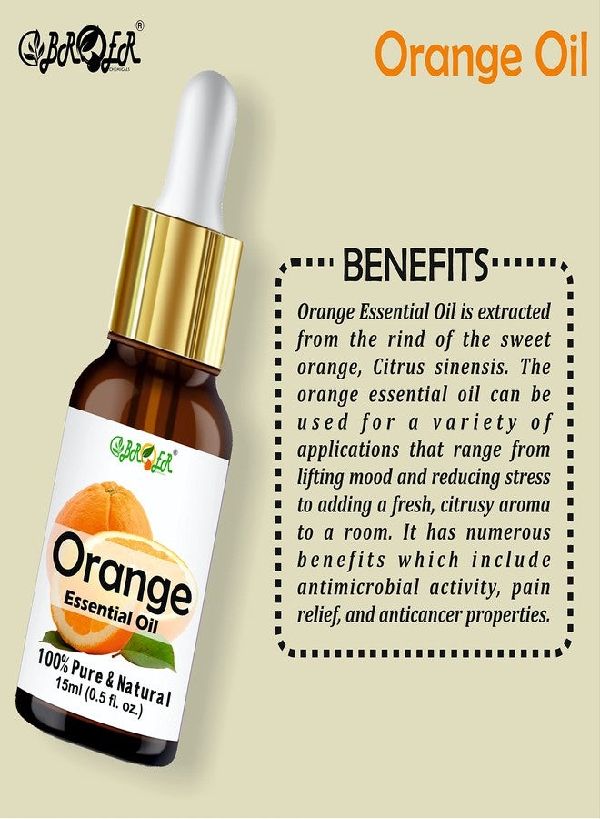 BROER Rosemary Essential Oil and Orange Essential Oil Combo Pack for Hair Growth, Moisturizing Skin, Hair Nourishment - 100% Pure, Natural & Undiluted Refreshing Essential Oils (pack of 2) 30ml - Image 3