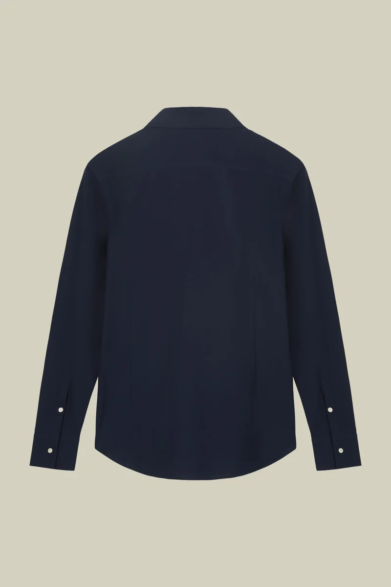 Doppelganger White Men's stretch shirt with classic collar in Oxford fabric - White for Men | Best Price UAE