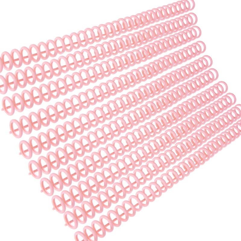 Binding Spines Combs: 10pcs Pink 30-Hole Cylindrical Rings - 12mm Diameter 9.5mm Distance Cuttable Design for A4 A5 A6 A7 B5 Loose Leaf Notebook Paper Binding