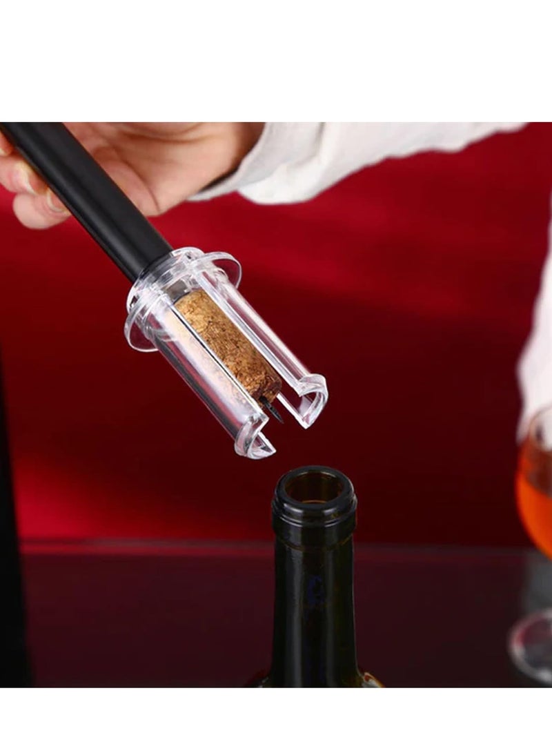 SOLARAE Air Pressure Pump Bottle Opener with Foil Cutter, Aerator Pourer,Vacuum Stopper(4PCS), Simple Cork Remover, Efficient Corkscrew Bottle Opener, Great for Wine Lovers, Perfect Wine Gift - Image 5