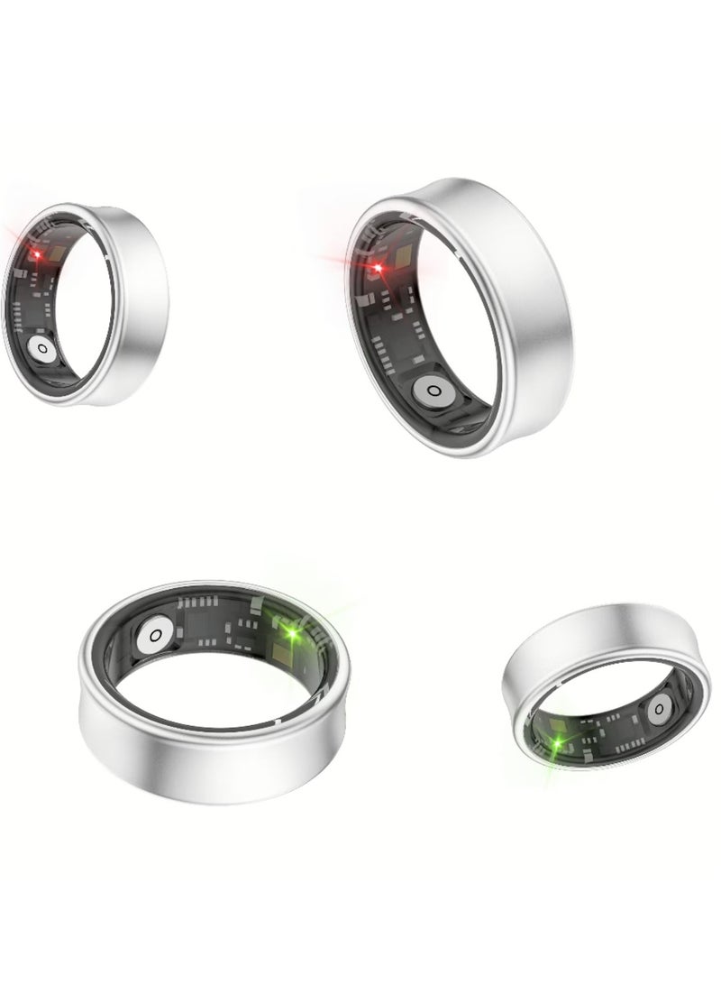 General Smart Health Ring for Heart Rate BlodOxygen Sleep Monitoring all Weather Motion Calculation 24-hour Health Monitoring Protect Your Health Bright Silver No.22  - Image 2