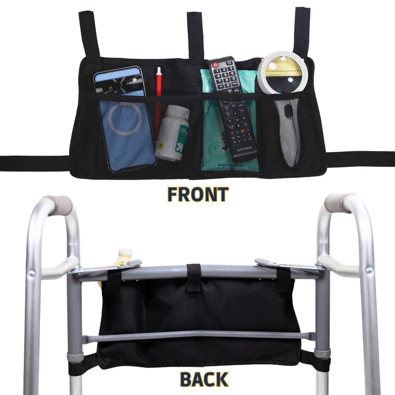 StrongArm Walker Tray Storage Tote + Under Tray Organizer for Walker Essentials, Lightweight Open-Access Storage Basket for StrongArm Walker Tray (Storage Bag) - Image 3
