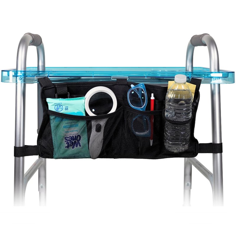 StrongArm Walker Tray Storage Tote + Under Tray Organizer for Walker Essentials, Lightweight Open-Access Storage Basket for StrongArm Walker Tray (Storage Bag) - Image 4
