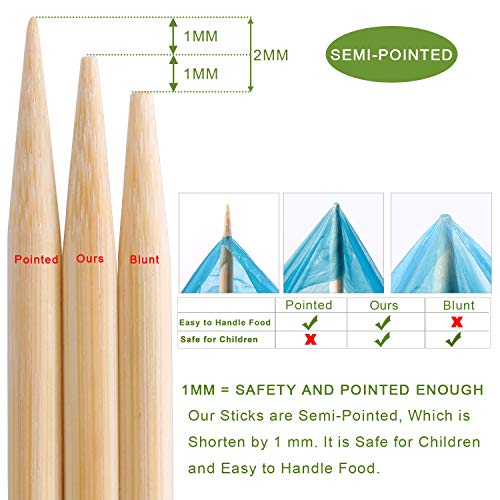 NadaKin 300 PCS Bamboo Marshmallow Roasting Sticks, SMores Skewers for Fire Pit, Extra Long 30 Inch Heavy Duty 5mm Thick Wooden SMores Sticks for Open Fire Pits Roaster Barbecue Hot Dog Camping Kebab Sausage - Image 4