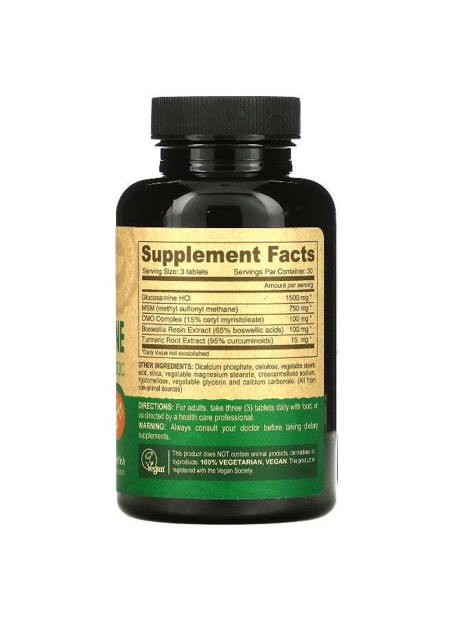 Deva - Deva, Vegan Glucosamine MSM - CMO - Turmeric, 90 Tablets - Image 1
