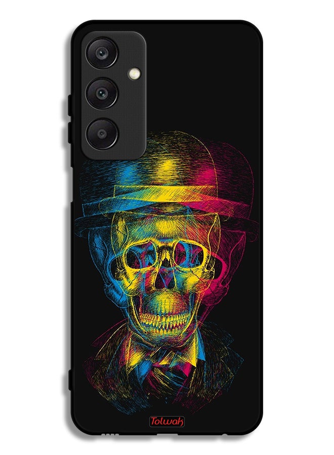 Tolwak Samsung Galaxy A25 5G Protective Case Cover Skull Colorful Hat Fantasy Art - Image 1