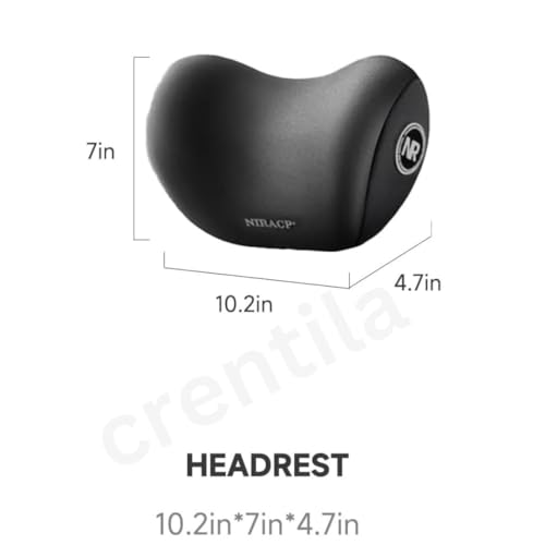CRENTILA Car Neck Pillow,Neck Pain Relief for Long Drive Car Seat Back Head Rest Memory Foam Pillow for Driving with Adjustable Strap,and Breathable Removable Cover - Image 2