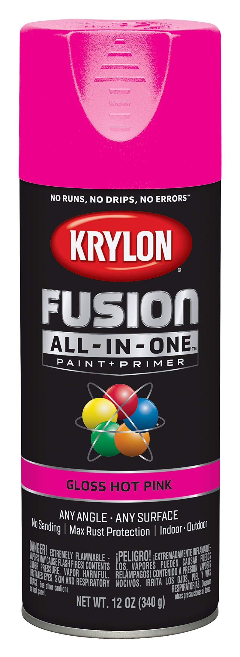 Krylon Fusion All-In-One Adhesive Spray Paint for Indoor/Outdoor Use, 12 oz, Hot Pink - Image 5